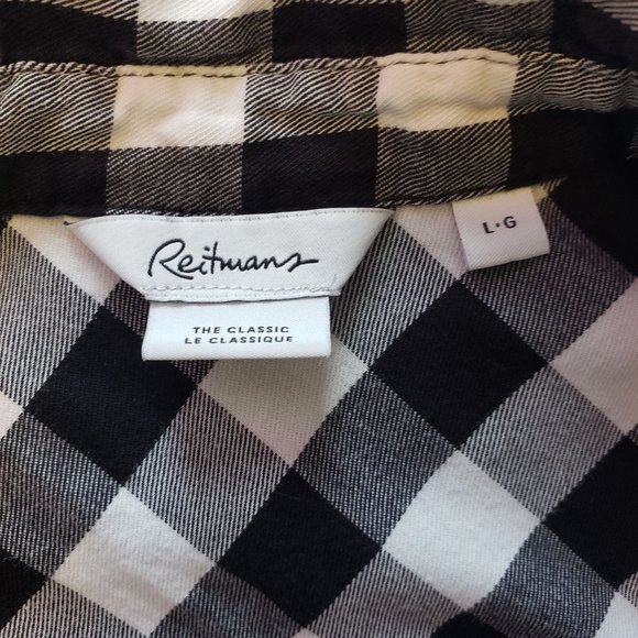 Black and White Plaid blouse - Picture 3 of 6